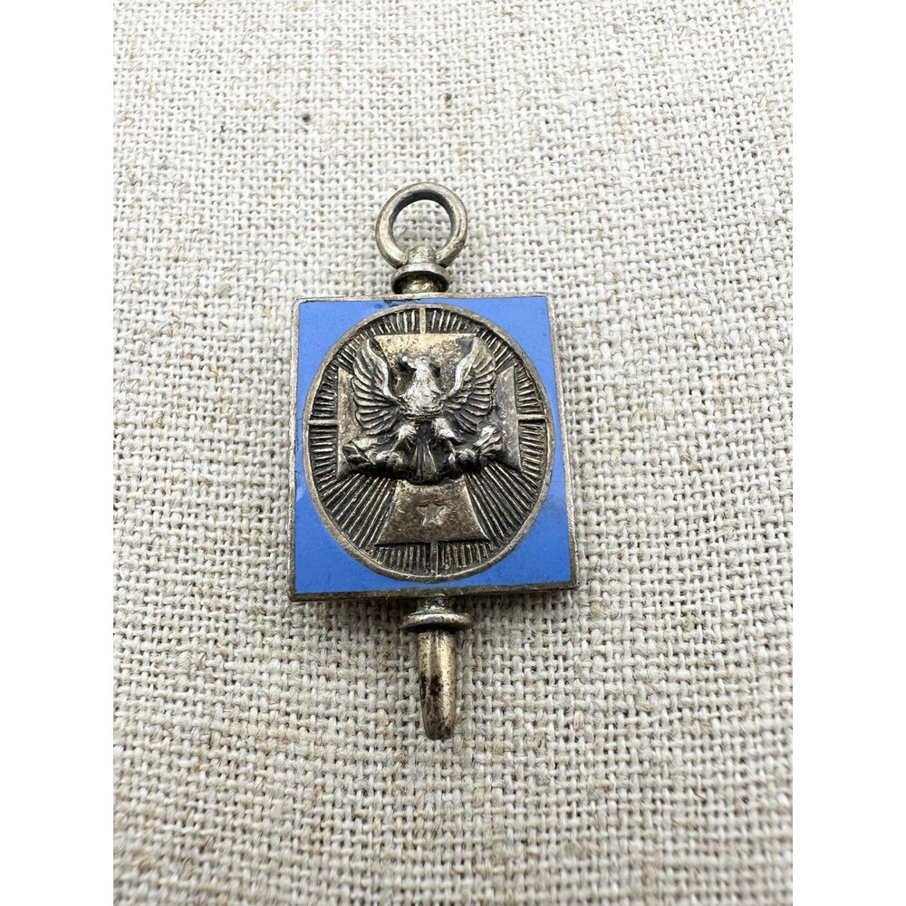 Vintage Enamel Azure Watch Fob